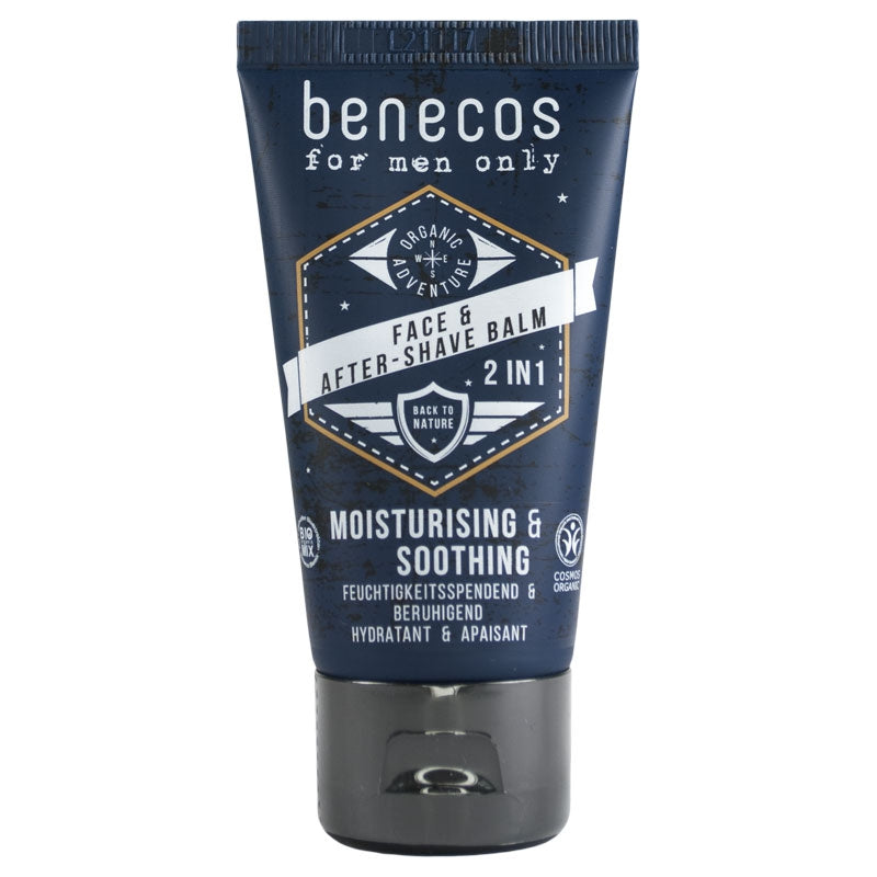 Benecos Bio-Aloe-Vera- & Verbenen-Aftershave-Balsam für Männer – 50 ml