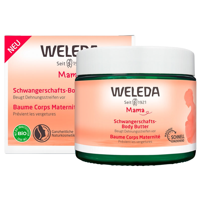 Bio-Schwangerschafts-Körperbalsam mit Sheabutter und Kakao – 150 ml – Weleda