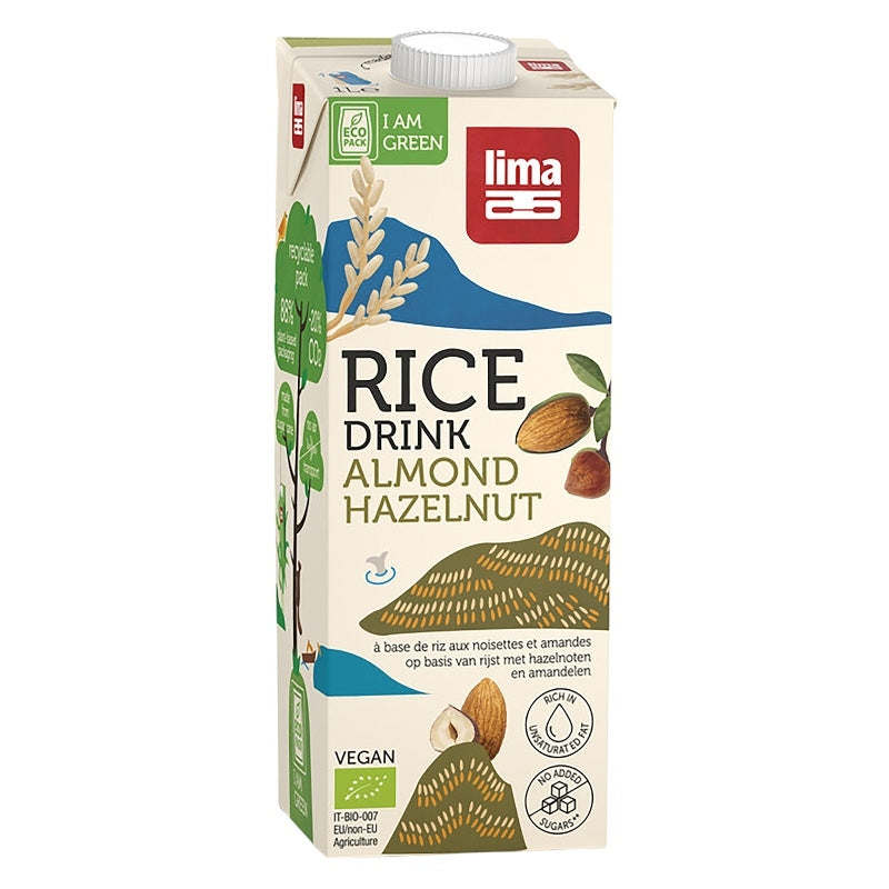 Bio-Reisgetränk mit Haselnüssen und Mandeln - 1L - Lima