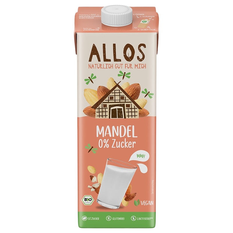 Bio-Mandelgetränk ohne Zucker – 1 l – Allos