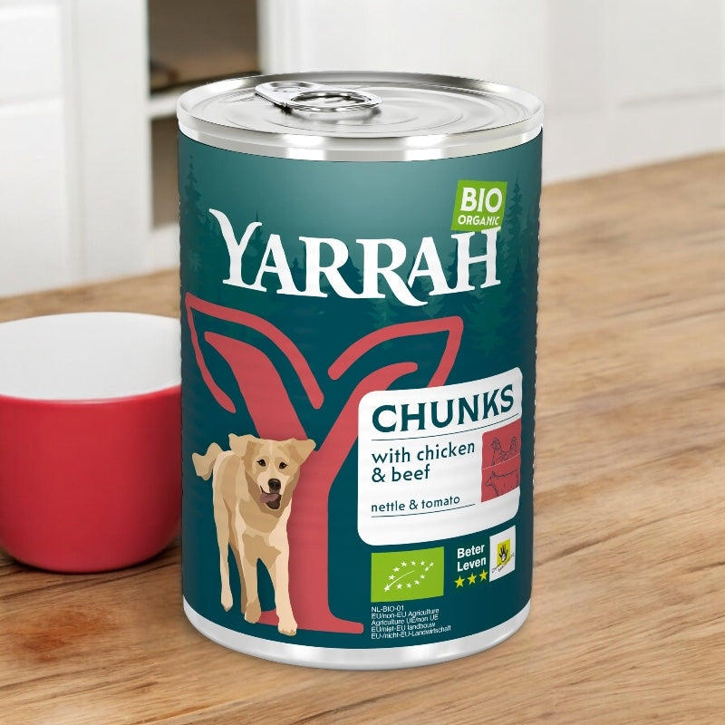 Bio-Rindfleisch-Leckerli für Hunde mit Brennnessel und Tomate – 820 g – Yarrah