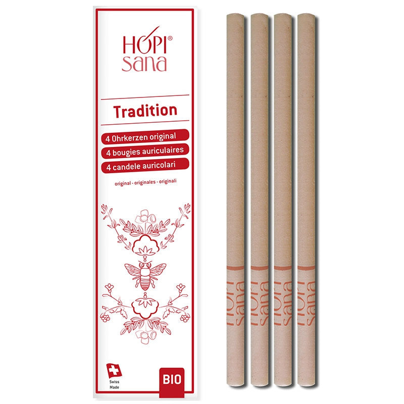 Bio-Kerzen für traditionelles rotes Ohr – 4 Stück – HOPIsana
