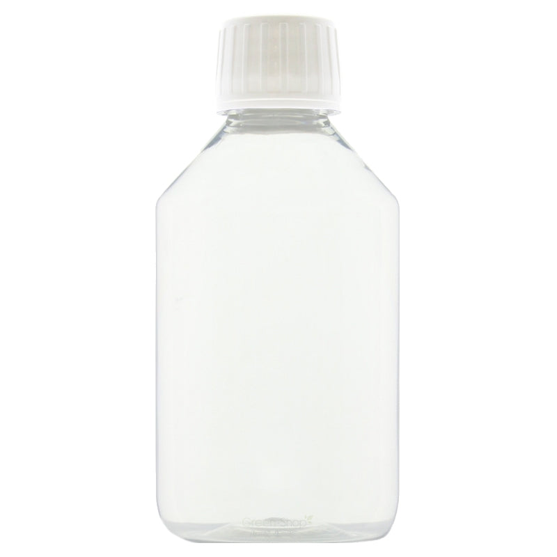 Bouteille en plastique transparent 250ml avec bouchon à vis - Aromadis