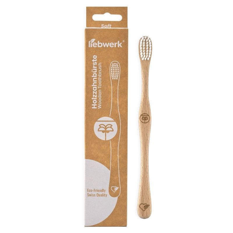 Brosse à dents en bois "palmier tropical" Soft Nylon - Liebwerk