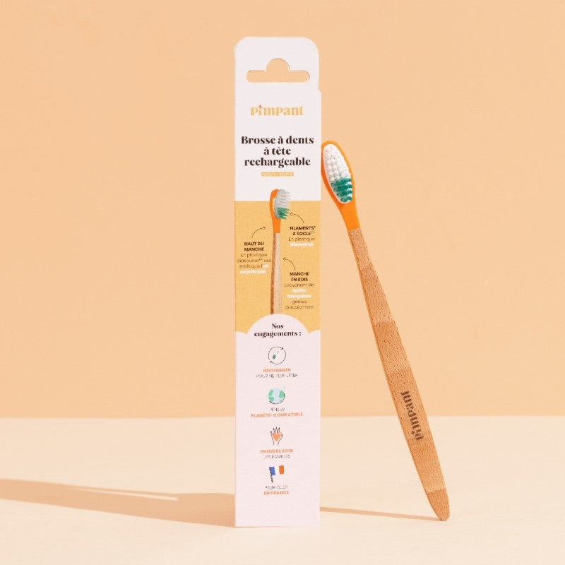 Brosse à dents Souple à tête interchangeable - Pimpant