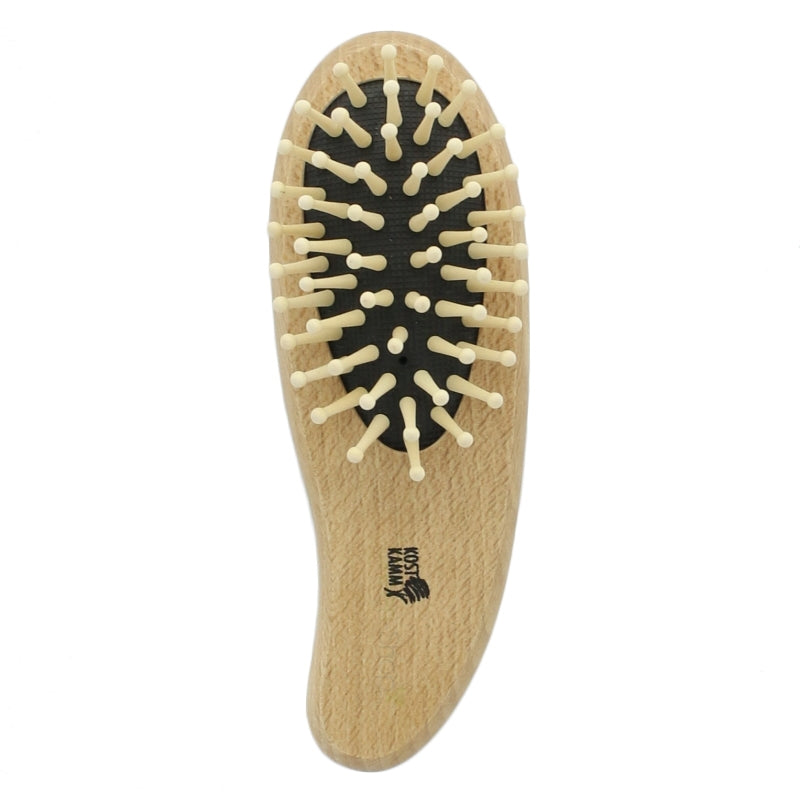 „Delfin“-Bürste aus Buchenholz mit runden Holzborsten – Kost Kamm