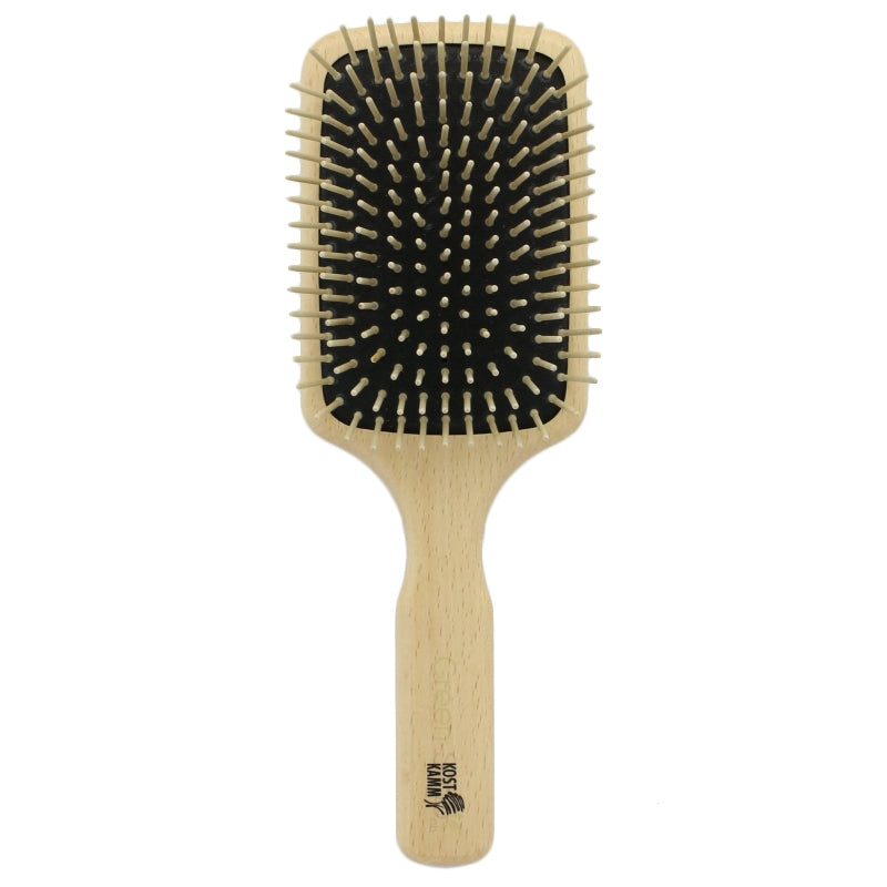 Rechteckige Flachbürste aus Buchenholz mit geraden Holzborsten - Kost Kamm