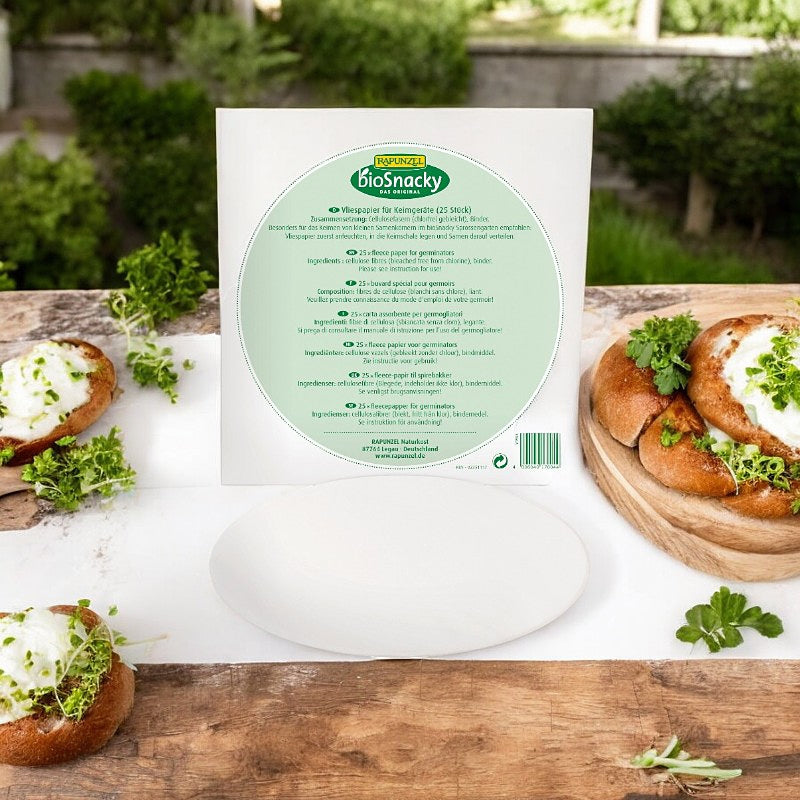 Buvard spécial pour germoirs - 25 pièces - Rapunzel bioSnacky