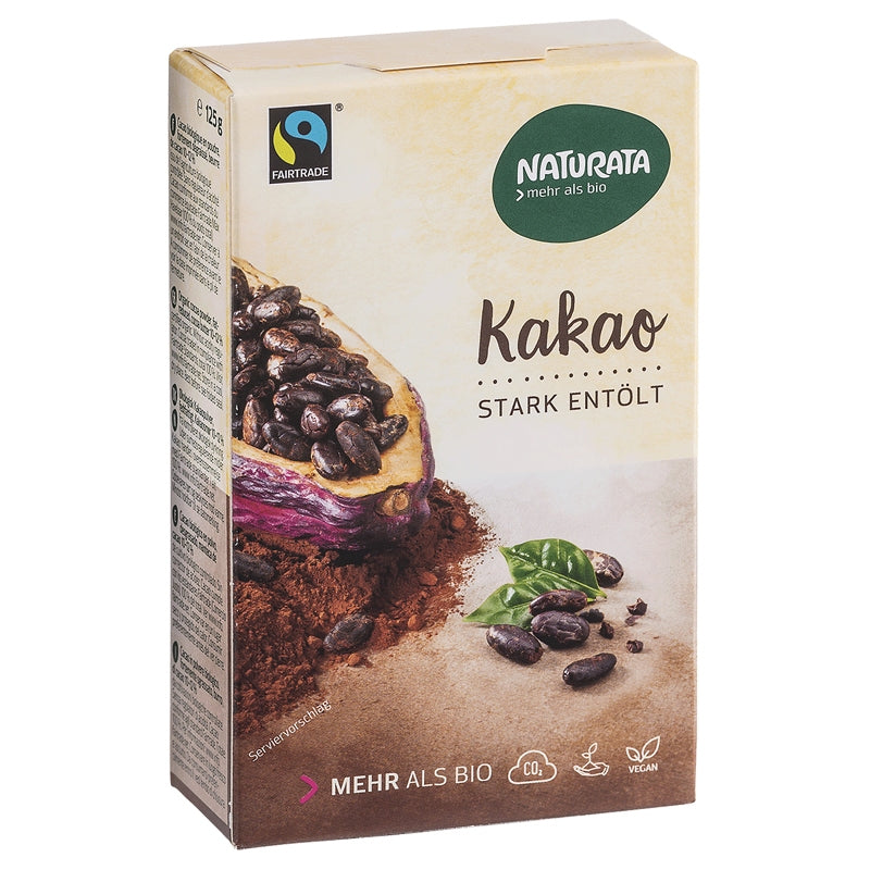 Bio-Kakaopulver, stark entfettet – 125 g – Naturata
