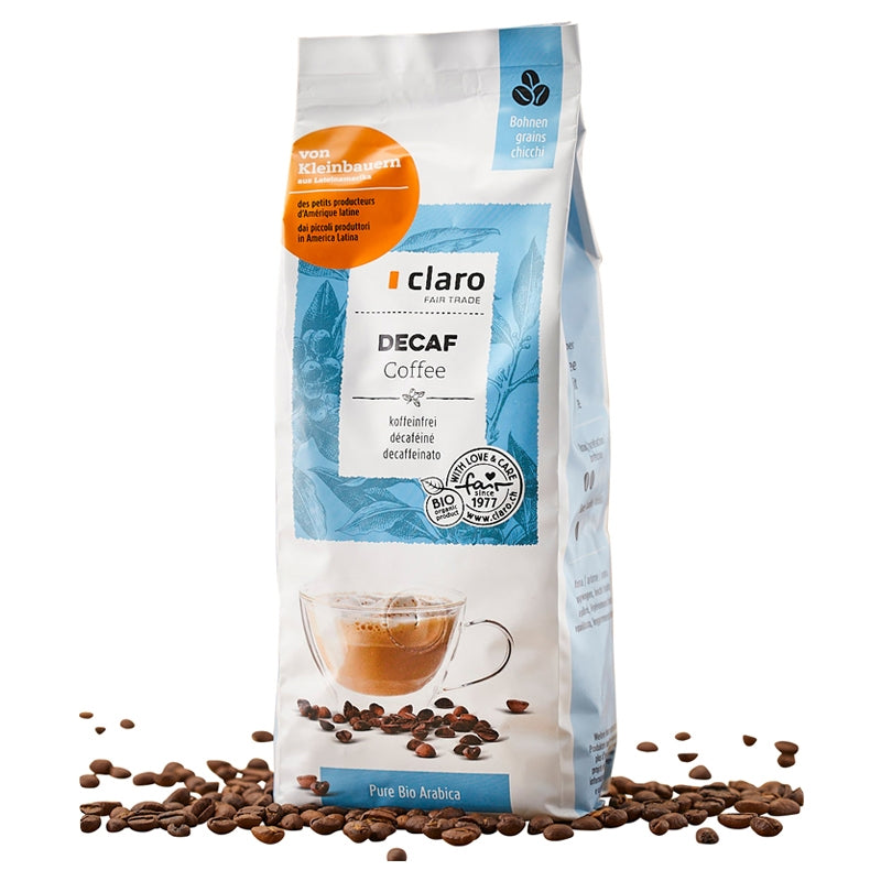 Bio-Kaffeebohnen, entkoffeiniert – 500 g – Claro