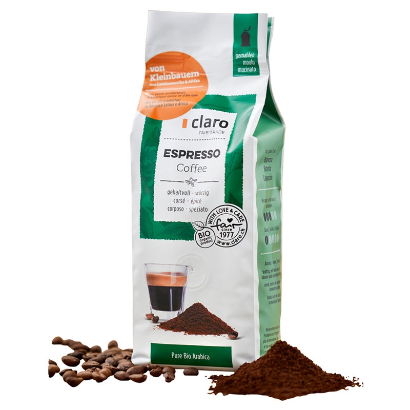 Gemahlener Bio-Espressokaffee – 250 g – Claro
