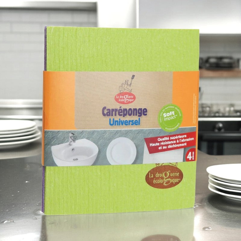 Schwammkissen aus Zellulose und Baumwolle – 4 Stück – Die umweltfreundliche Drogerie