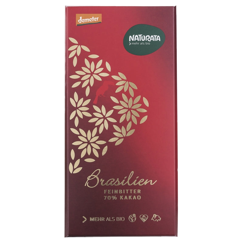 Dunkle Schokolade 70 % BIO Brasilien – 80 g – Naturata