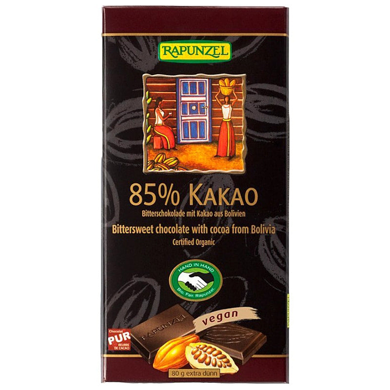 85 % Bio-Zartbitterschokolade – 80 g – Rapunzel