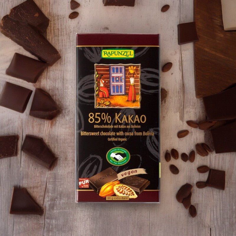 85 % Bio-Zartbitterschokolade – 80 g – Rapunzel
