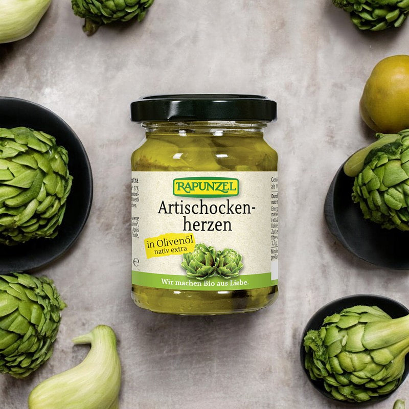 Coeurs d'artichauts à l'huile d'olive BIO - 120g - Rapunzel