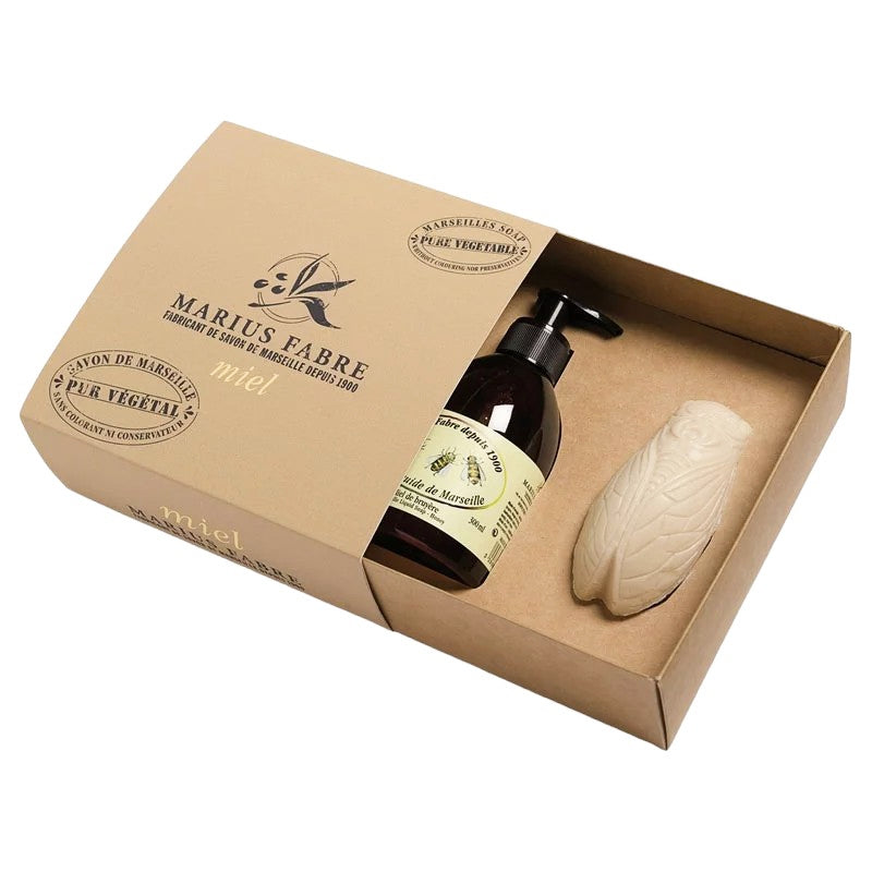 Coffret cadeau savon liquide & cigale au miel - Marius Fabre