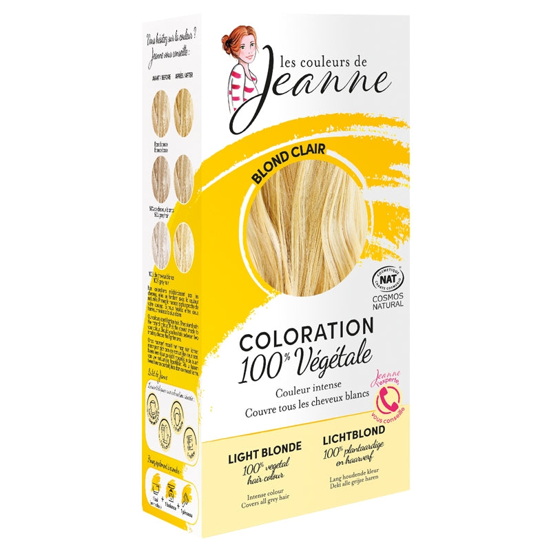 Coloration végétale en poudre blond clair - 2x50g - Les couleurs de Jeanne