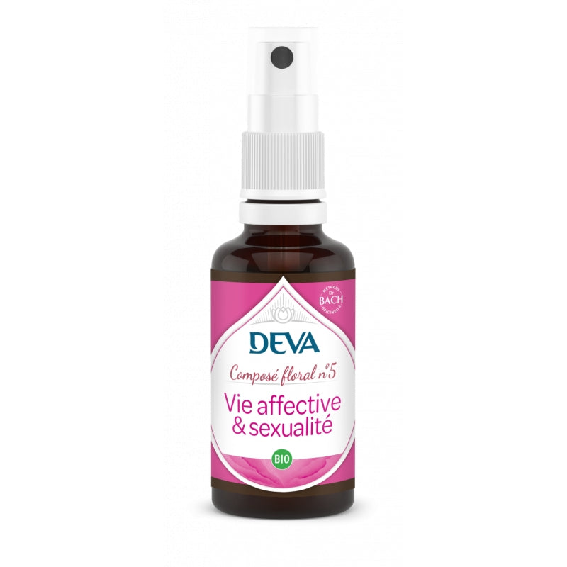 Bio-Blumenspray Nr. 5 für Gefühlsleben & Sexualität - 30 ml - Deva