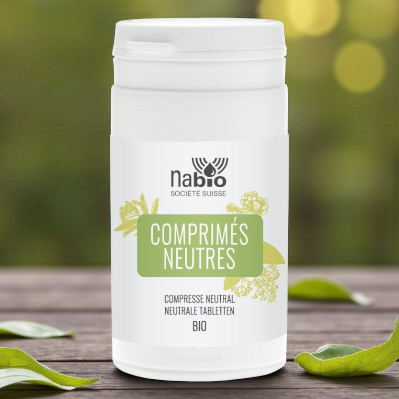 Neutrale Tabletten für ätherische Bio-Öle – 60 Tabletten – Nabio