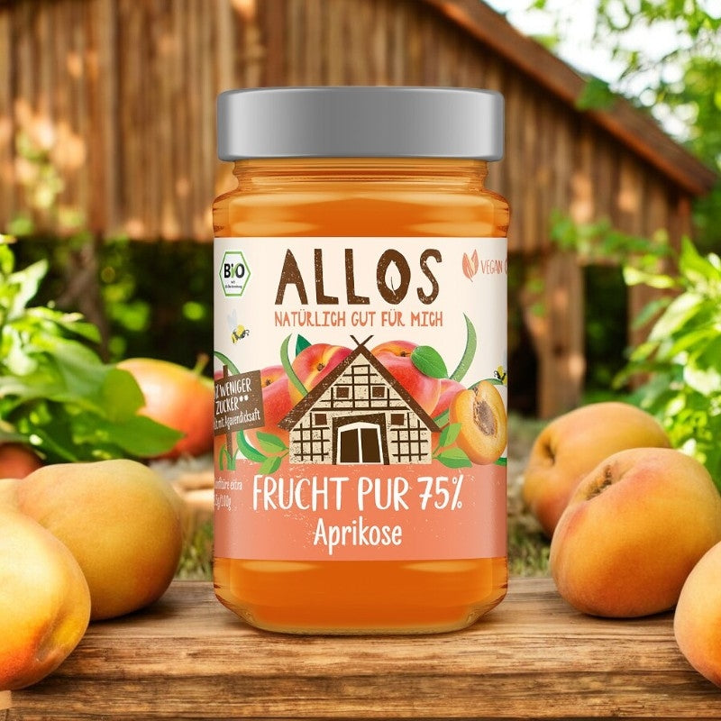 Bio-Aprikosenmarmelade – 250 g – Allos