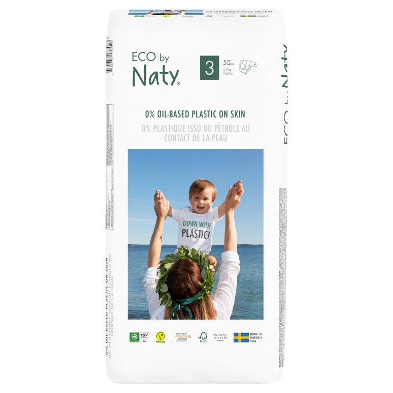 Umweltfreundliche Einwegwindeln, Größe 3 (4–9 kg), 50 Stück – Naty