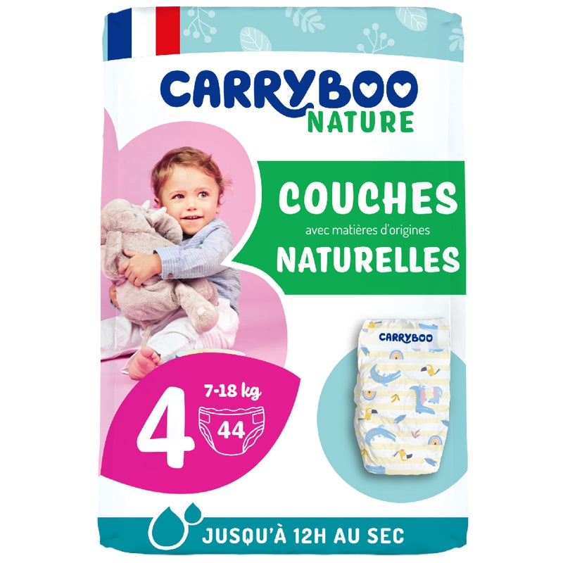 Couches Taille 4 - 7-18 kg - 44 pièces - Carryboo