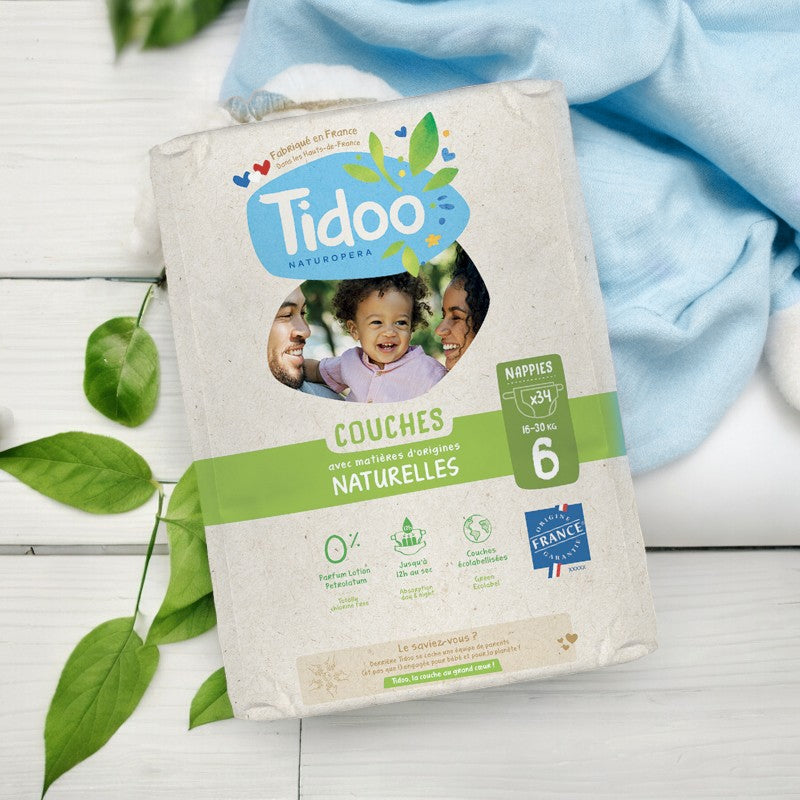 Couches Taille 6 XXL 16-30 kg - 34 pièces - Tidoo