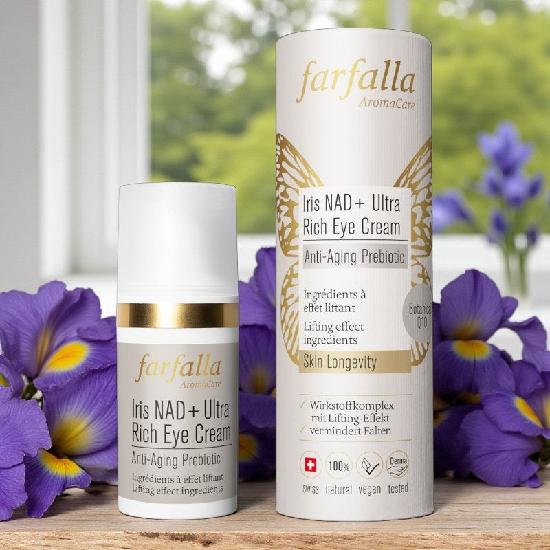 Ultra-reichhaltige BIO Iris NAD+ Augencreme - 15 ml - Farfalla