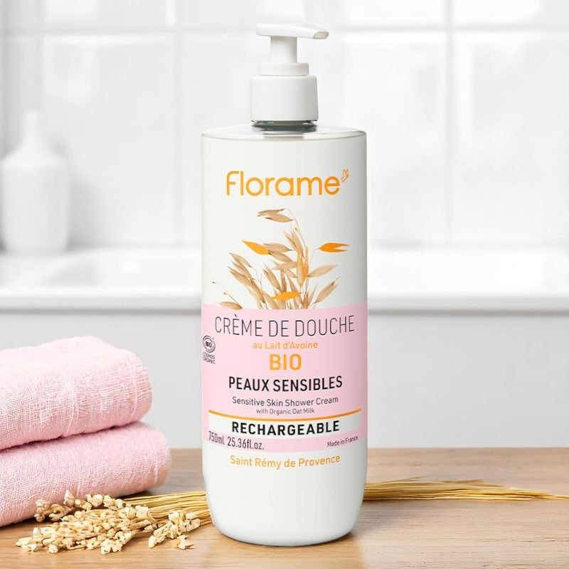 Creme de douche bio lait d avoine 750 ml florame 2