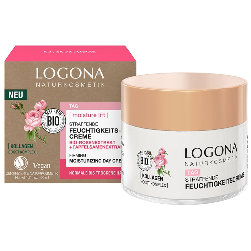Bio-Rosen- und Apfel-Straffende Feuchtigkeitscreme für den Tag – 50 ml – Logona