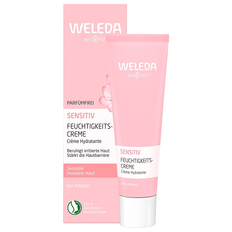 Weleda Bio-Feuchtigkeitscreme für empfindliche Haut mit Mandel - 30 ml