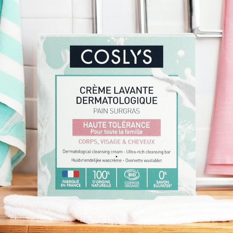 Crème lavante dermatologique pain surgras solide BIO - 85ml - Coslys