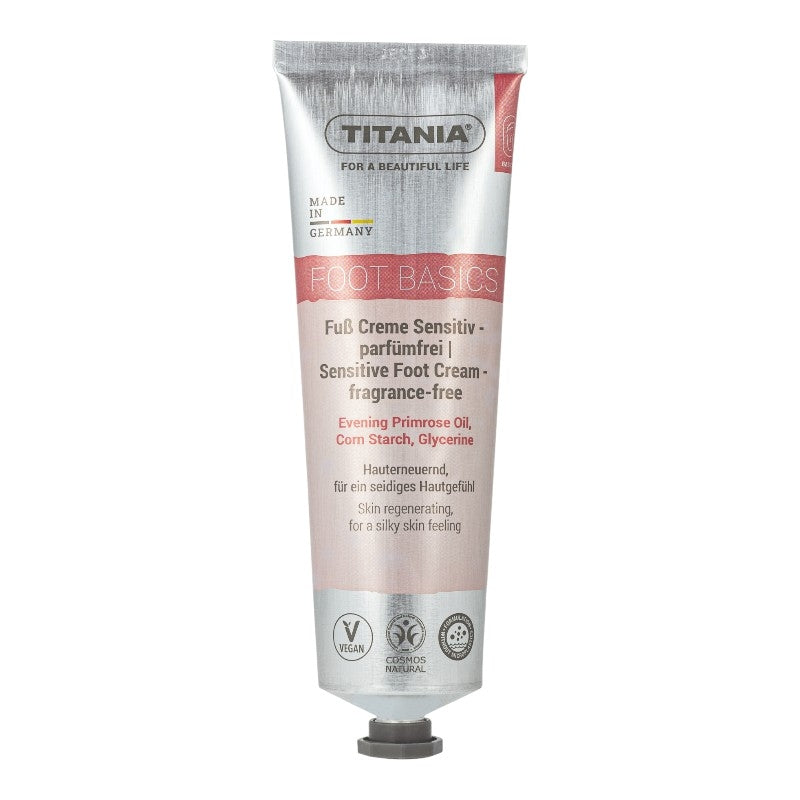 Empfindliche Fußcreme, parfümfrei – 100 ml – Titania