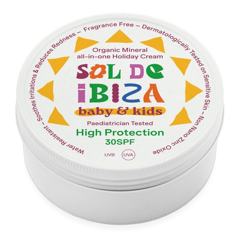 Bio-Sonnenschutzmittel für Gesicht & Körper, Baby & Kind, LSF 30 – 100 g – Sol de Ibiza