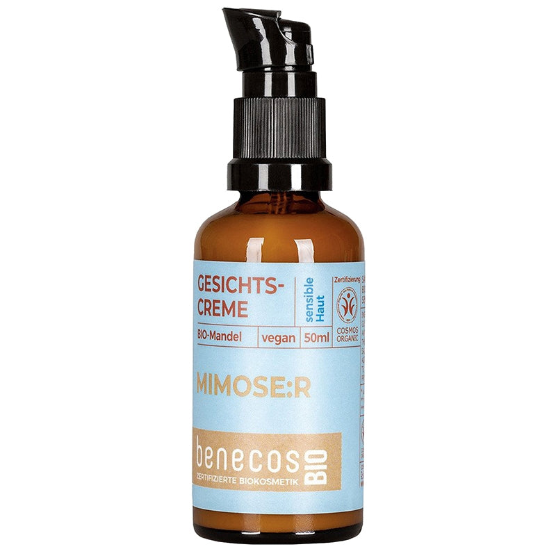 Crème visage peau sensible amande BIO - 50ml - Benecos