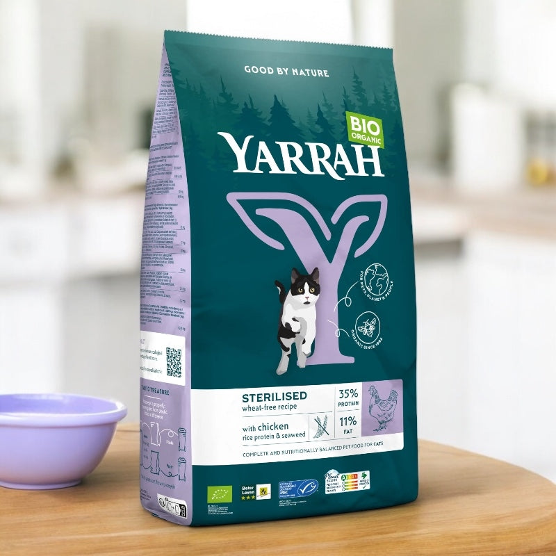 Croquettes poulet & poisson chat stérilisé BIO - 700g - Yarrah