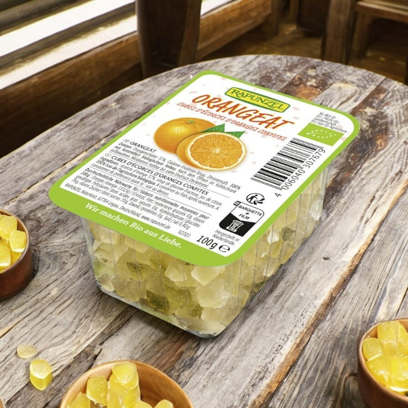 Cubes d'écorces d'oranges confites BIO - 100g - Rapunzel