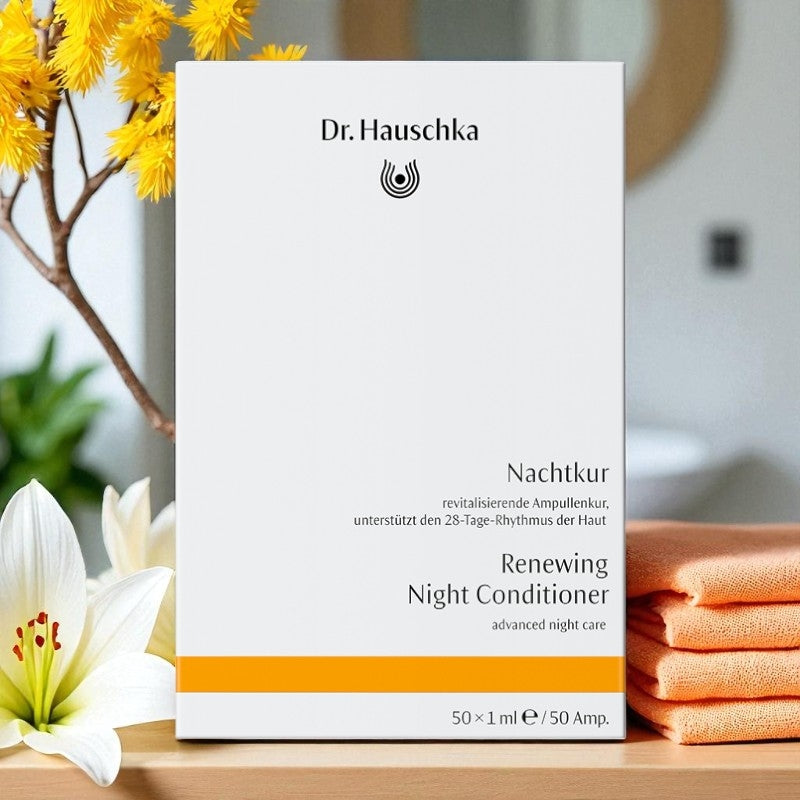 Intensive Nachtpflege mit Bio-Hamamelis und Weißer Lilie – 50 x 1 ml – Dr. Hauschka