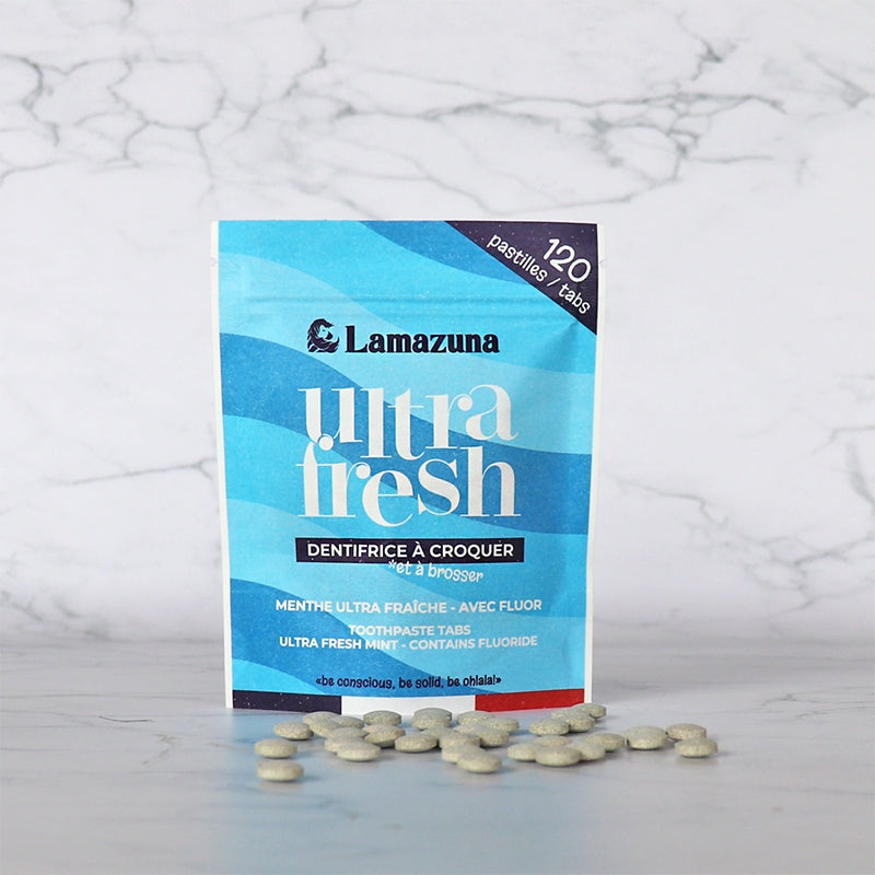 Bio-Minz-Kauzahnpasta mit Fluorid – 120 Stück – Lamazuna