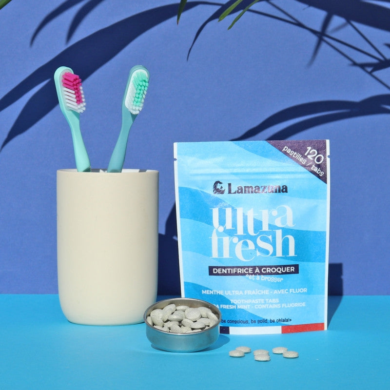 Bio-Minz-Kauzahnpasta mit Fluorid – 120 Stück – Lamazuna