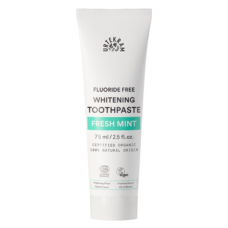 Dentifrice blanchissant BIO menthe sans fluor - 75ml - Urtekram