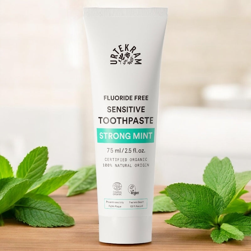 Dentifrice dents sensibles BIO menthe sans fluor - 75ml - Urtekram