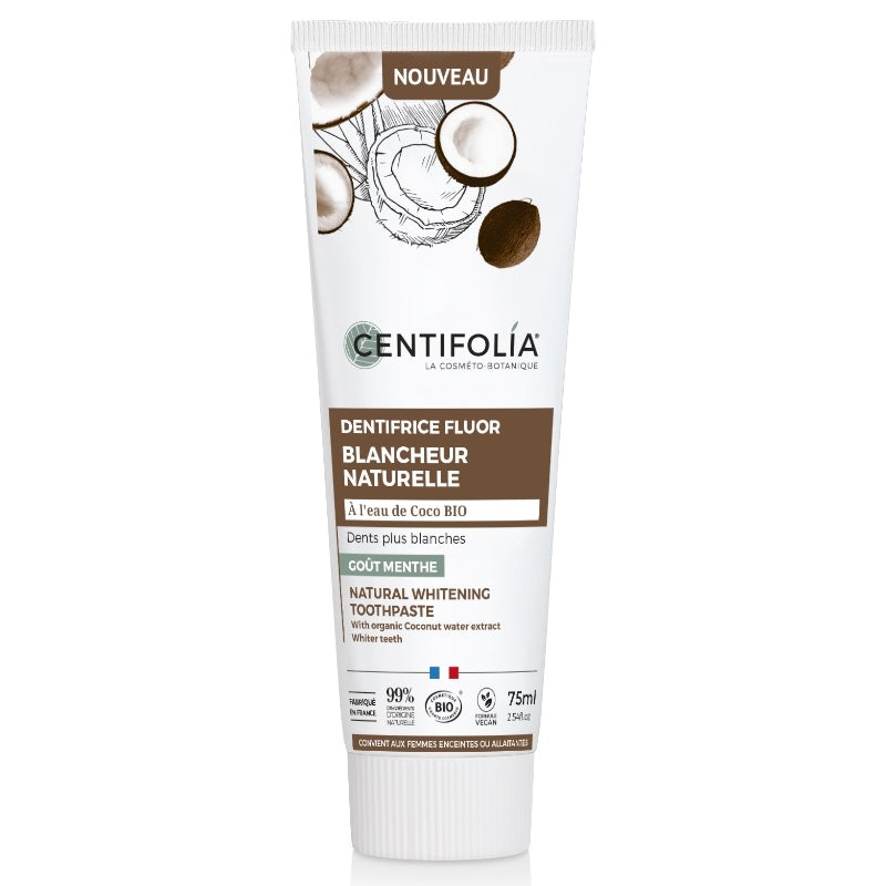 Centifolia Bio-Zahncreme mit natürlichem Fluorid, Kokosnuss und Minze – 75 ml