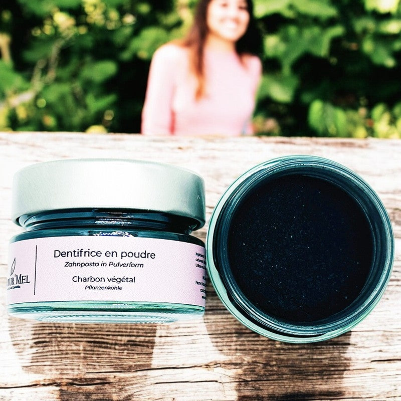 Fluoridfreie Zahncreme mit Aktivkohlepulver – 45 g – Natur'Mel
