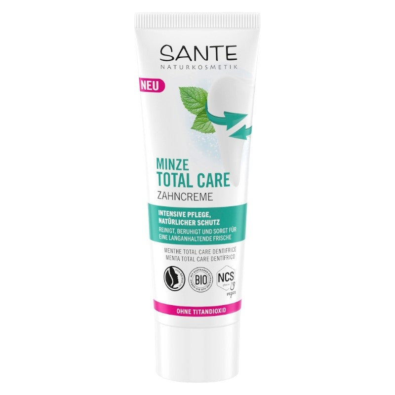 Dentifrice total care avec fluor BIO menthe - 75ml - Sante