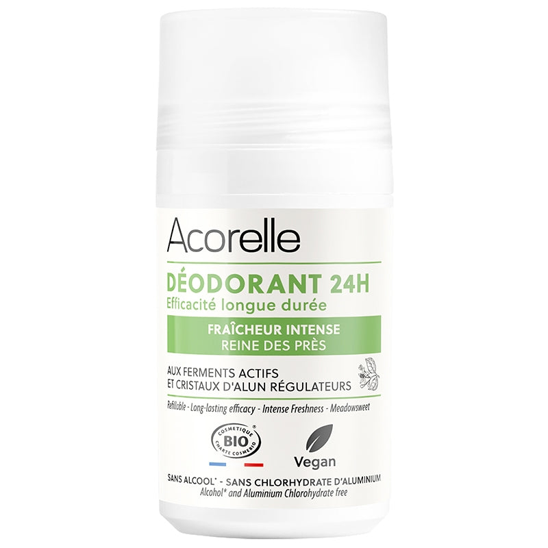 24-Stunden-Roll-on-Deodorant, intensive Frische, Bio-Mädesüß – 50 ml – Acorelle