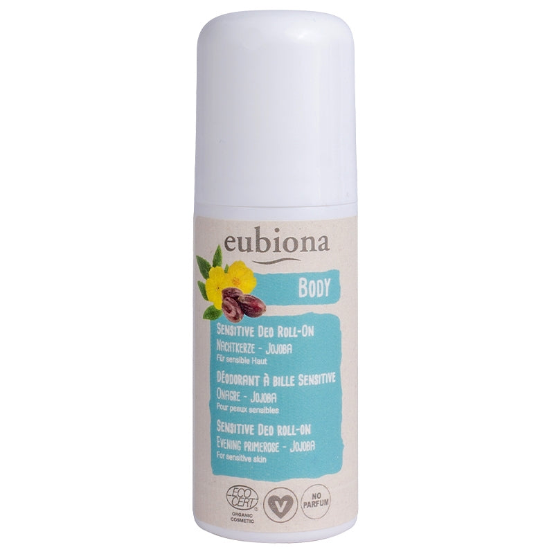 Eubiona Bio-Roll-On-Deodorant für empfindliche Haut mit Nachtkerze & Jojoba – 50 ml