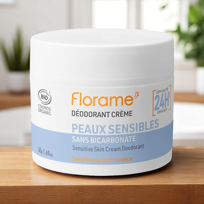 Deodorant creme bio sans parfum 50 g florame 2