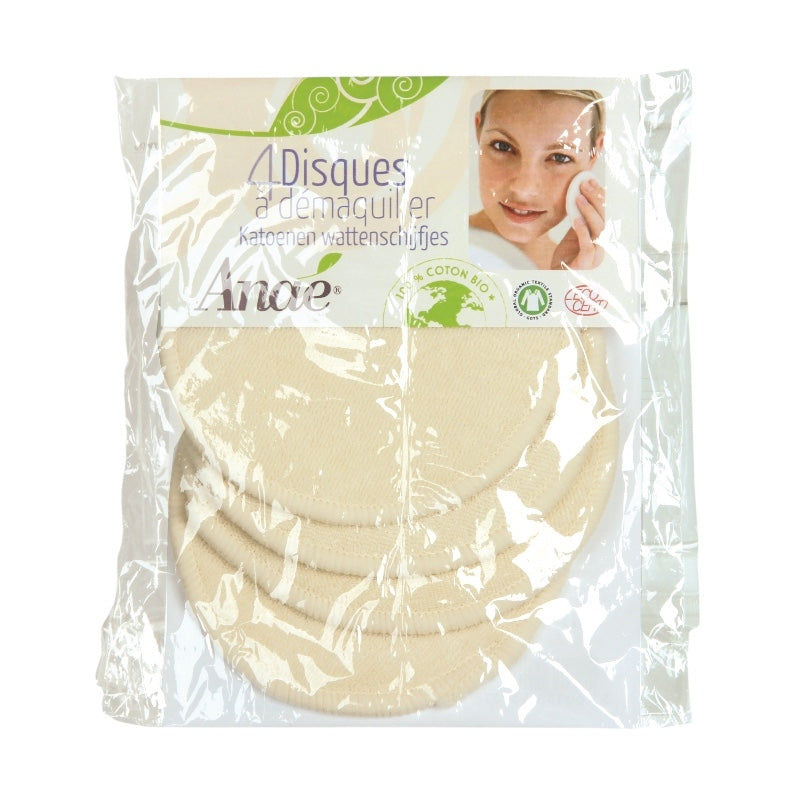 Waschbare Make-up-Entferner-Pads aus Bio-Baumwolle – 4 Stück – Anaé